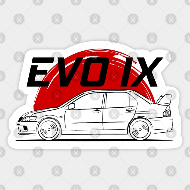 Lancer Evolution IX Racing EVO 9 Sticker by GoldenTuners